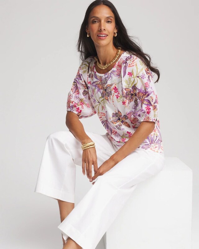 Floral Dolman Sleeve Knit Top - image 2